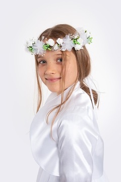 Атласное болеро для причастия с отложным воротником