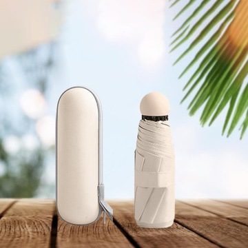 Parasolki Sun Rain Mini Parasole Beżowe z Pokrowcem
