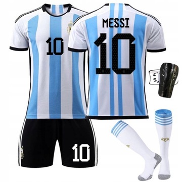 Mundial 2022 Argentyna Messi No.10 Strój Piłkarski
