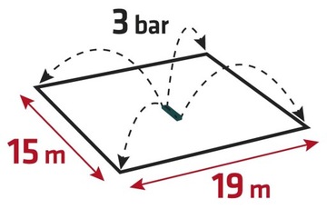 РЕГУЛИРУЕМЫЙ КОЛЕБАТЕЛЬНЫЙ САДОВЫЙ ДОЖДЕВАТЕЛЬ 285м2 VERTO 15G772