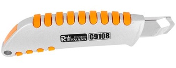 НОЖ ДЛЯ ОБОЙЕЙ АЛЮМИНИЕВЫЙ С РЕЗИНОВЫМ ПОКРЫТИЕМ 18 ММ C9108