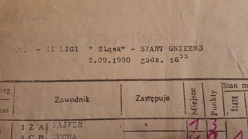 СЛЕНСК СВЕТОЧОВИЦЕ – СТАРТ ГНЕЗНО 09.02.1990 ПРОГРАММА SPEEDWAY ЗАВЕРШЕНА
