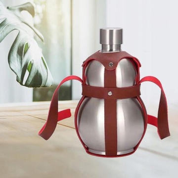 Форма тыквы в форме кувшина, кожаный чехол,