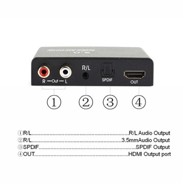 1x1 4K 60 Гц HDMI 2.0 цифровой аудиоэкстрактор