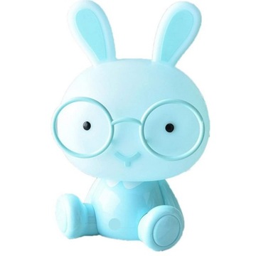 НОЧНИК ДЛЯ ДЕТЕЙ КРОЛИК LED СИНИЙ ЛАМПА