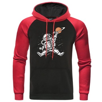 Spoof Planet Spaceman Dunk Print Hoodie Mens Carto