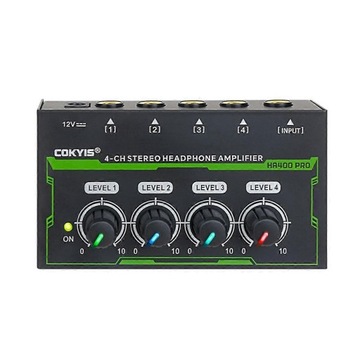 Wzmacniacz audio HA400 PRO 4-kanałowy mini wzmacniacz słuchawkowy EU
