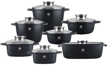 Гранитный горшок 2,3 л с покрытием Greblon + ручки