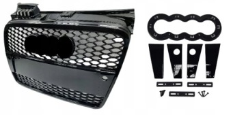 AUDI A4 B7 ATRAPA GRILL ŚRODKOWA CZARNA RS LOOK