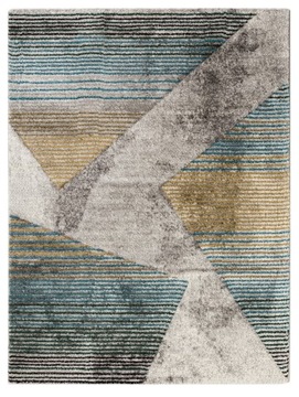 DYWAN DIAMOND GEOMETRIA TURKUSOWO-ŻÓŁTY 80 x 140