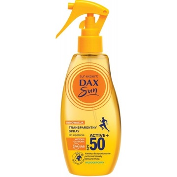 Olejek do opalania transparentny spray Dax Sun premium SPF 50, 200 ml