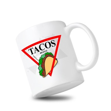 KUBEK Z NADRUKIEM KUBEK JEDZENIE TACOS 330ml