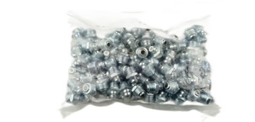 Масленка KALAMITKA ПРЯМАЯ M10x1 Комплект 100 шт. СТАЛЬ БЕЛАЯ ОЦИНКОВАННАЯ