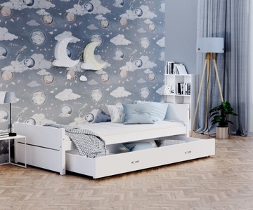 Молодежная кровать 90х200 с ящиком, матрас TYMON