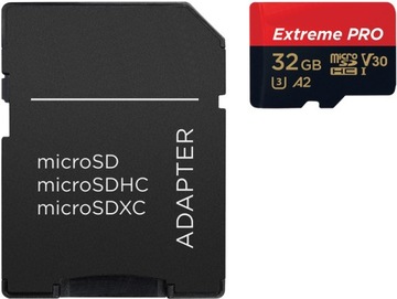 Extreme Pro MicroSD 32GB 100/90/U3 A2 CARD (январь 2024 г.)