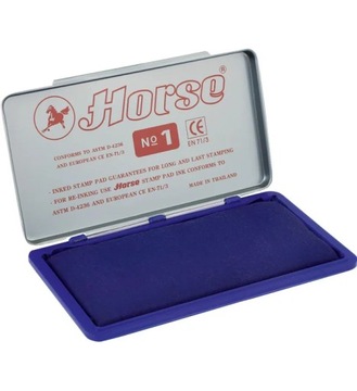 Poduszka do stempli HORSE niebieska 150x74 mm