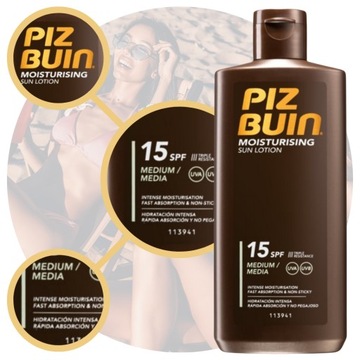Piz Buin Увлажняющий солнцезащитный лосьон SPF15 200мл