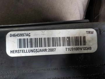 CHRYSLER SEBRING III AIRBAG ULOŽENÍ SEDADLA LEVÝ