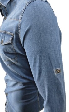 МУЖСКАЯ СВЕТЛАЯ ДЖИНСОВАЯ РУБАШКА RP3949 РАЗМЕР: M 39/40