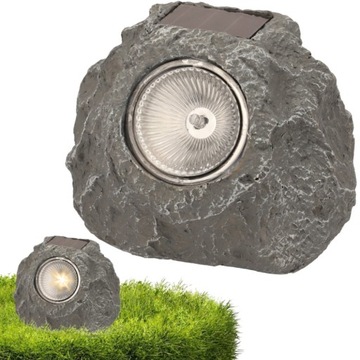 KAMIEŃ SOLARNY LAMPA SOLARNA W KSZTAŁCIE KAMIENIA DEKORACJA DO OGRODU