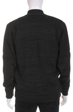 BREIDHOF rozpinany grafitowy sweter męski na podszewce w melanżu 54 XL