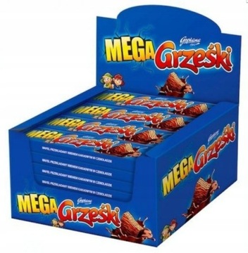 Wafelek GRZEŚKI MEGA w czekoladzie 48 g x 32 szt