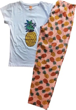 Bawełniana piżama damska ananas
