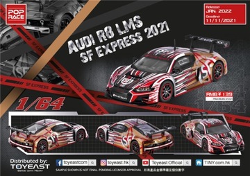 POPRACE 1:64 R8 LMS SF Express 2021 Model odlewu s