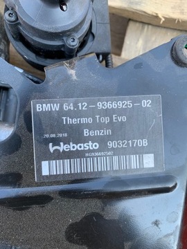 КОМПЛЕКТ BMW G01 G30 WEBASTO THERMO TOP EVO 9366925