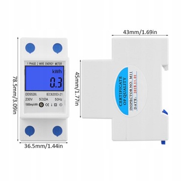 СЧЕТЧИК ЭНЕРГИИ 1F ОДНОФАЗНЫЙ СЧЕТЧИК ТОКА