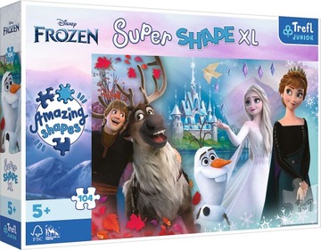 PUZZLE 104 EL SUPER SHAPE XL W ŚWIECIE ANNY I ELSY