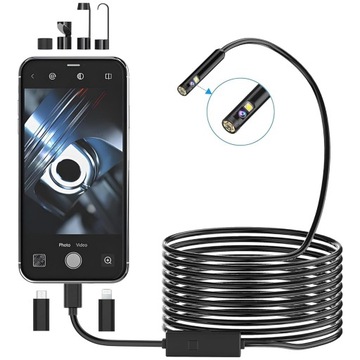 DUO INSPECTION Camera RIGID эндоскоп для телефона и ПК 5M 8 1 светодиод