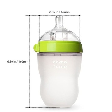 СИЛИКОНОВАЯ БУТЫЛОЧКА АНТИКОЛИКОВАЯ 250 МЛ COMOTOMO
