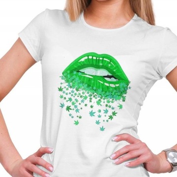 Koszulka damska Usta z marihuany weed Cannabis L, 3XL