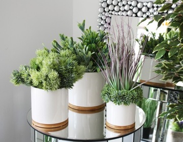 Крышка для цветочного горшка серого цвета из бетона Polnix Etno цилиндр 14 см