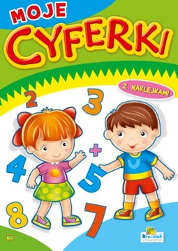 MOJE CYFERKI 1-16 kolorowanka naklejki A4 krzesiek