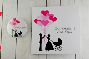 ZAPROSZENIE NA ŚLUB I CHRZEST 2 w 1