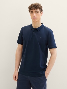 Denim Tom Tailor Basic Polo Shirt With A Logo Prin