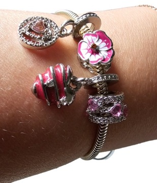 Charmsy Serce Zawieszki do bransoletek Charms Zawieszka Charmsy Koralik