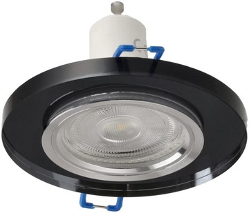 Галогенный светодиодный светильник GU10, круглый стеклянный светильник, черный