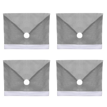 РОЖДЕСТВЕНСКИЕ ПОКРЫТИЯ НА СТУЛ ШАПКА САНТА НАБОР ИЗ 4 ШТ.