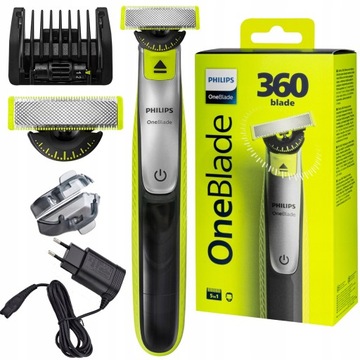 WODOODPORNA GOLARKA PHILIPS ONE BLADE REGULOWANA NASADKA 5 W 1 OSTRZE 360