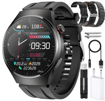 Zegarek Smartwatch AMOLED POMIAR CURKU EKG Glukoza BMI ROZMOWY CIŚNIENIE