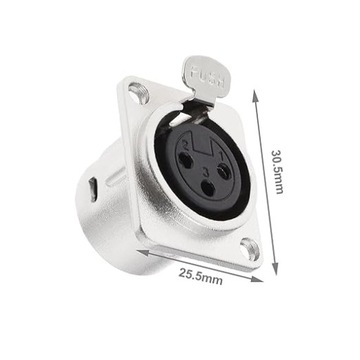 XLR Gniazdo Żeńskie 3 Pinowe złącze adaptera audio Zestaw 5 Sztuk