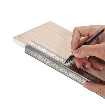 Linijka do trasowania drewna, linijka do znakowania ze stali nierdzewnej o średnicy 300 mm