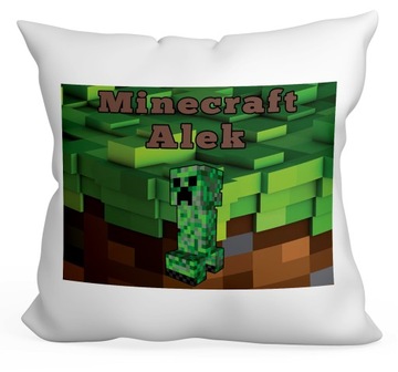 PODUSZKA MINECRAFT DZIECKO PREZENT UPOMINEK+IMIĘ