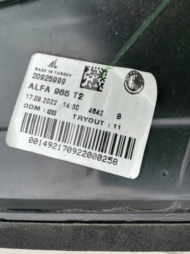 ALFA ROMEO TONALE SVĚTLO ZADNÍ W KRYT LED ORIGINÁLNÍ