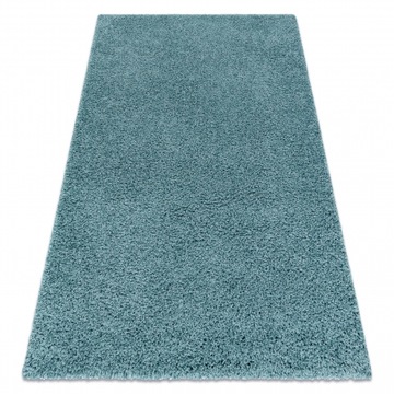 Dywan pluszowy shaggy niebieski/ turkus 60x250
