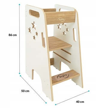 Pomocnik kuchenny Kitchen helper Montessori dla dziecka Solidny Drewniany