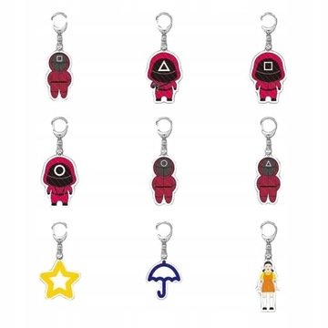 Gra squid gry Calmary wisiorek Key Ring 10 sztuk